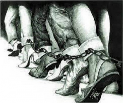 ankles in shackles