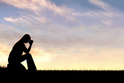 Silhouette of Someone Praying