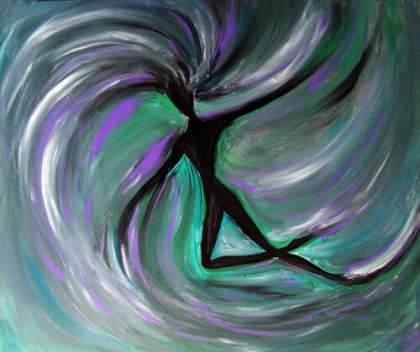 swirl art person