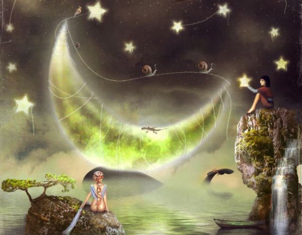 Under the light of the moon