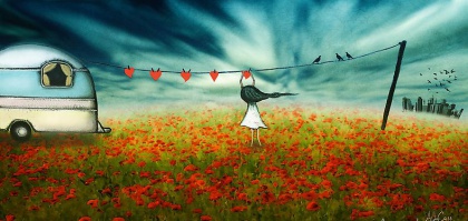 Hanging hearts on the line