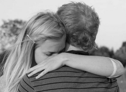 hugging couple