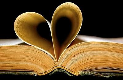 Pages of a book folded into a heart