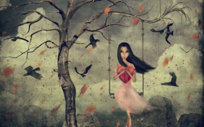 girl on swing