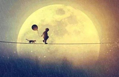 boy walking with cat