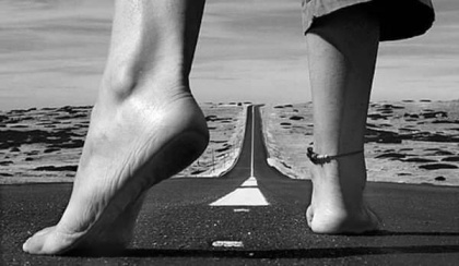 feet on path