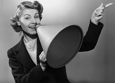 girl with megaphone
