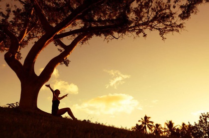 happy in nature