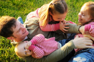 Father Playing with Kids