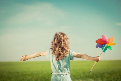 Girl with Toy Windmill