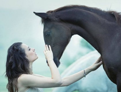 woman with horse
