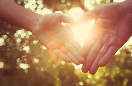 Two Hands Form Heart