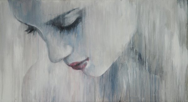 Woman Crying in Rain