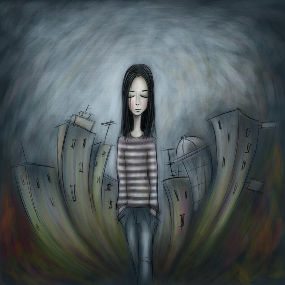 Woman in City