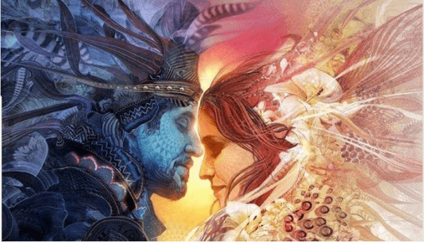 colorful man and woman
