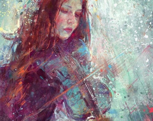 Woman Playing Violin