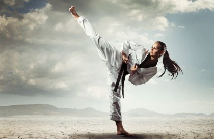 karate kick girl