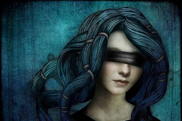 blindfolded