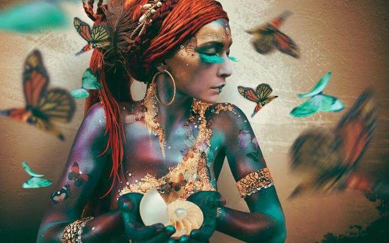 butterfly woman
