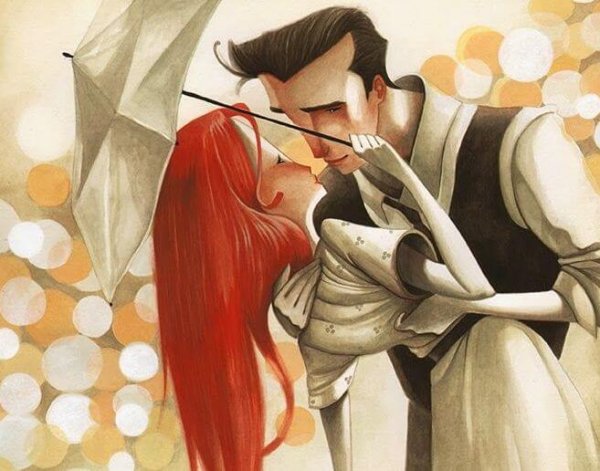 couple with umbrella