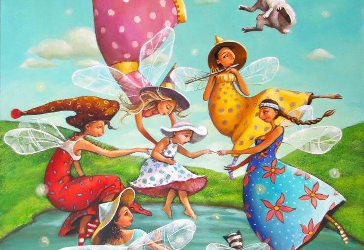 fairies and little girl