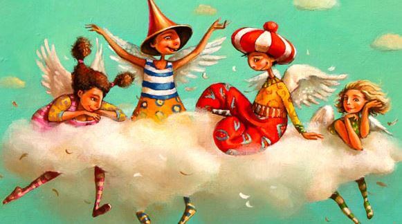 fairies on a cloud