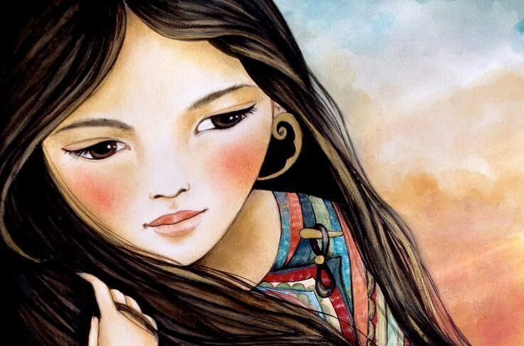 girl's face father 