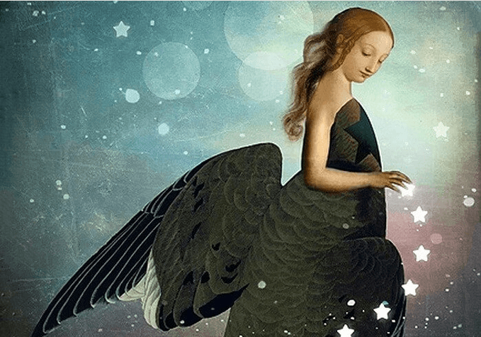 girl and stars