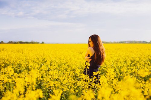 girl in a field