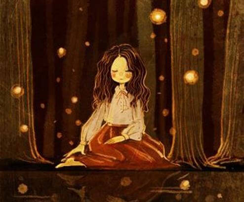 girl in woods
