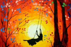 girl on swing