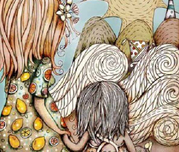 Mother and Child by Hills