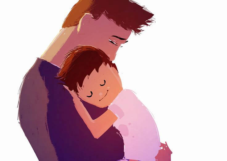 Father Hugging Child