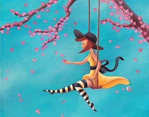 girl on swing patience