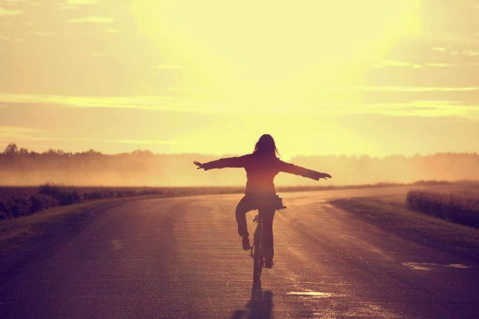 woman on bike