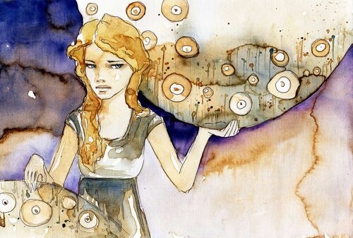 Woman Holding Up Moon