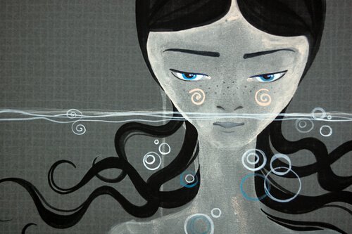 Sad Woman, Curly Tears