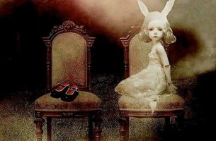 Rabbit Girl on Chair