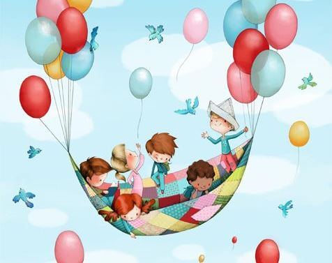 Kids on Balloon Hammock