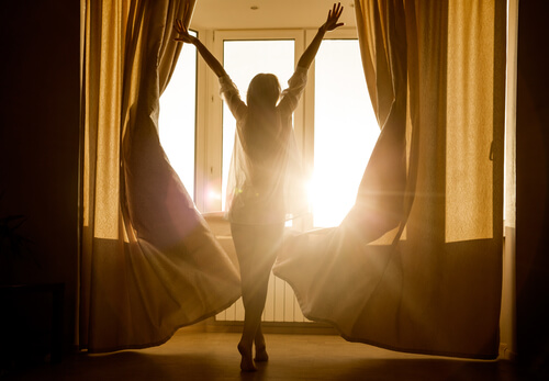 opening the curtains lucid