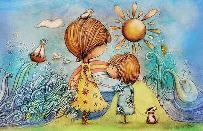 people on sunny day nieces