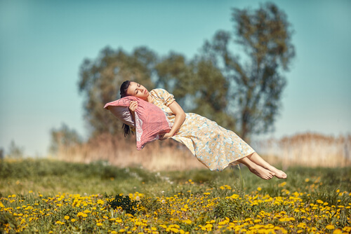woman taking a nap