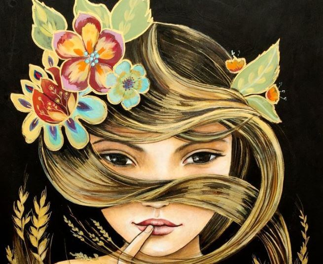 blonde woman sprigs