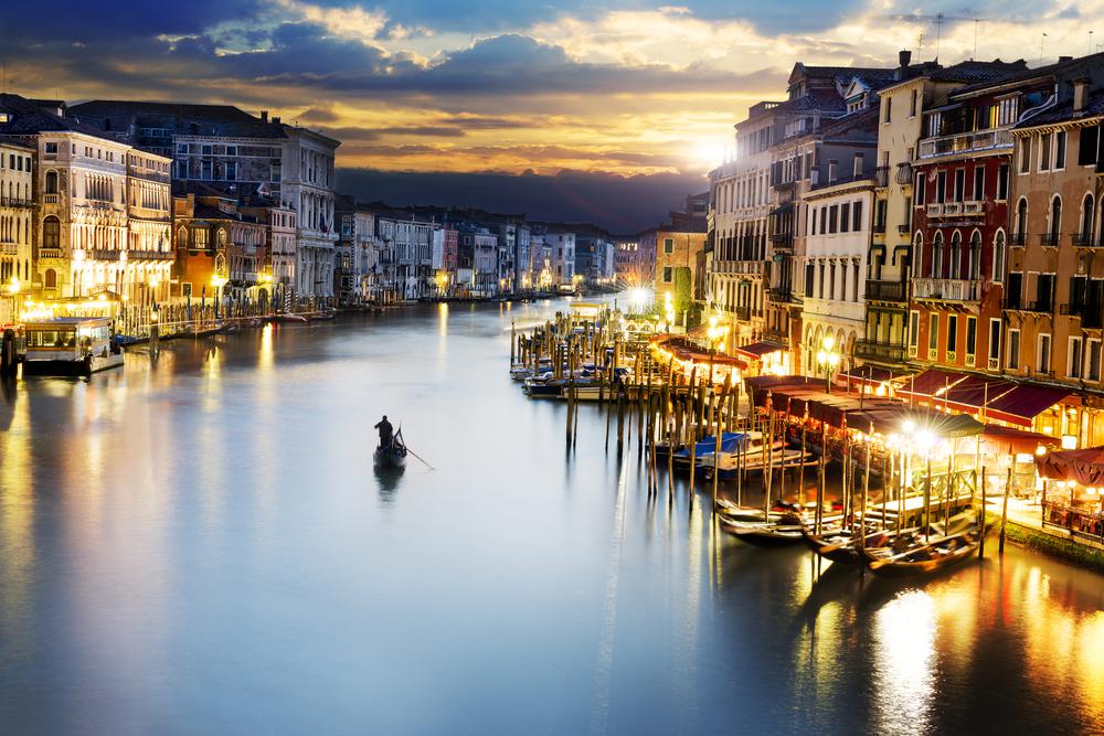 sunset on canal alive