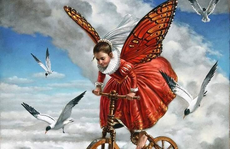 butterfly woman in flight behavior