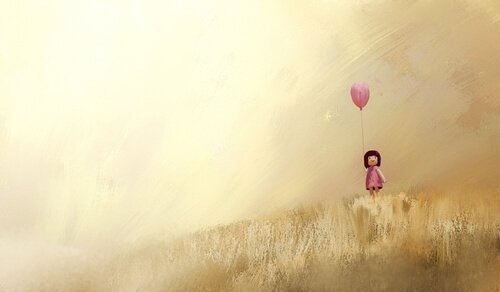 girl with balloon