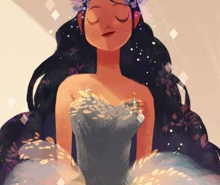 girl with long hair enjoying life