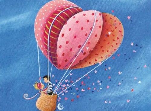 heart hot air balloon