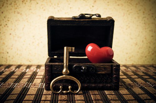 heart lock key