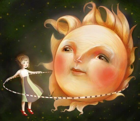 hulahoop with the sun